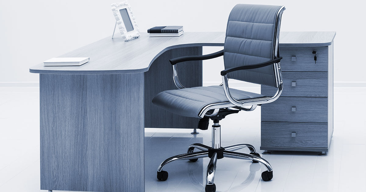 Modern office chair and desk